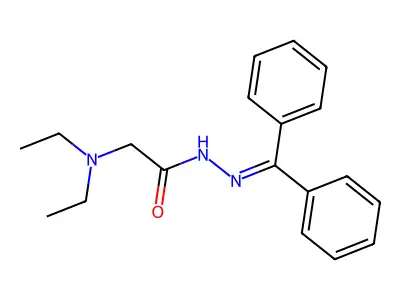 2-(diethylamino)-N'-(diphenylmethylene)acetohydrazide structure