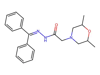 2-(2,6-dimethylmorpholino)-N'-(diphenylmethylene)acetohydrazide structure