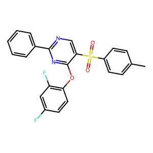 4-(2,4-Difluorophenoxy)-5-[(4-methylphenyl)sulfonyl]-2-phenylpyrimidine structure