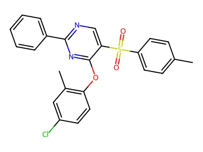 4-(4-Chloro-2-methylphenoxy)-2-phenyl-5-pyrimidinyl 4-methylphenyl sulfone structure