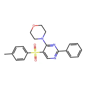 4-{5-[(4-Methylphenyl)sulfonyl]-2-phenyl-4-pyrimidinyl}morpholine structure