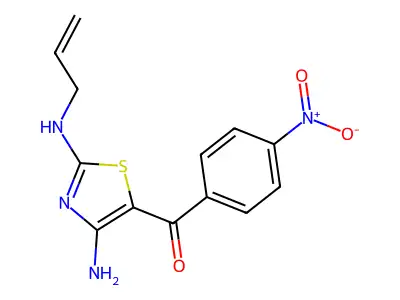 [2-(Allylamino)-4-amino-1,3-thiazol-5-yl](4-nitrophenyl)methanone structure