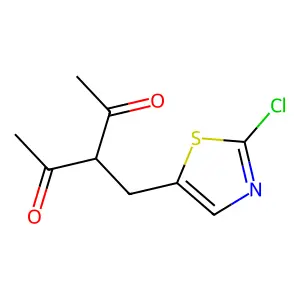 3-[(2-Chloro-1,3-thiazol-5-yl)methyl]pentane-2,4-dione structure