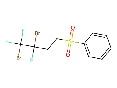 (3,4-Dibromo-3,4,4-trifluorobutyl)(dioxo)phenyl-lambda~6~-sulfane structure