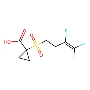 1-[(3,4,4-Trifluoro-3-butenyl)sulfonyl]cyclopropanecarboxylic acid structure