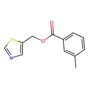 1,3-Thiazol-5-ylmethyl 3-methylbenzenecarboxylate structure