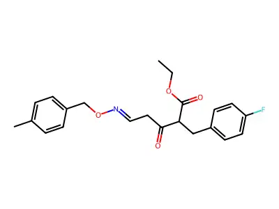 ethyl 2-(4-fluorobenzyl)-5-{[(4-methylbenzyl)oxy]imino}-3-oxopentanoate structure