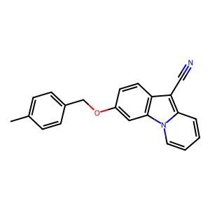3-[(4-Methylphenyl)methoxy]pyrido[1,2-a]indole-10-carbonitrile structure