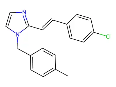 2-[2-(4-Chlorophenyl)ethenyl]-1-[(4-methylphenyl)methyl]imidazole structure