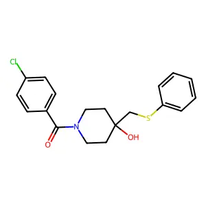 (4-Chlorophenyl){4-hydroxy-4-[(phenylsulfanyl)methyl]piperidino}methanone structure