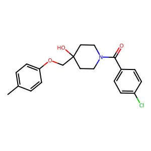 (4-Chlorophenyl){4-hydroxy-4-[(4-methylphenoxy)methyl]piperidino}methanone structure