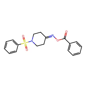 4-[(Benzoyloxy)imino]-1-(phenylsulfonyl)piperidine structure