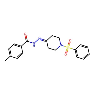 4-methyl-N'-[1-(phenylsulfonyl)-4-piperidinylidene]benzenecarbohydrazide structure