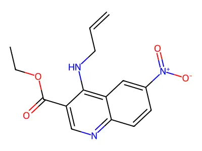 Ethyl 4-(allylamino)-6-nitro-3-quinolinecarboxylate structure