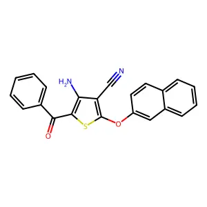 4-Amino-5-benzoyl-2-(2-naphthyloxy)-3-thiophenecarbonitrile structure