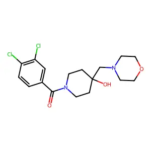 (3,4-Dichlorophenyl)[4-hydroxy-4-(morpholinomethyl)piperidino]methanone structure
