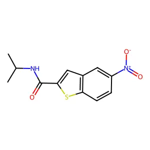 N-isopropyl-5-nitro-1-benzothiophene-2-carboxamide structure