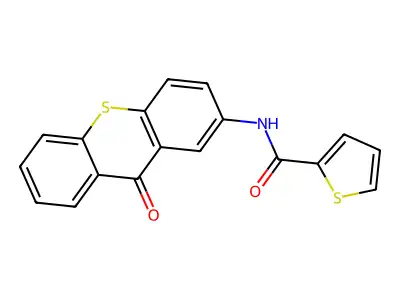 N-(9-oxo-9H-thioxanthen-2-yl)thiophene-2-carboxamide structure