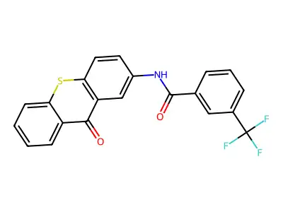 N-(9-oxo-9H-thioxanthen-2-yl)-3-(trifluoromethyl)benzenecarboxamide structure