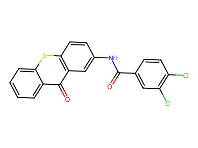 3,4-dichloro-N-(9-oxo-9H-thioxanthen-2-yl)benzamide structure