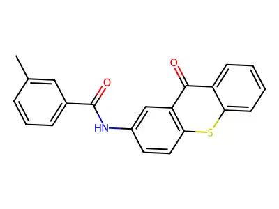 3-methyl-N-(9-oxothioxanthen-2-yl)benzamide structure