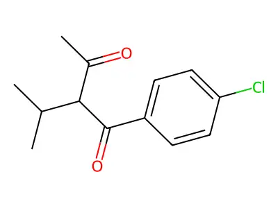 1-(4-Chlorophenyl)-2-isopropyl-1,3-butanedione structure