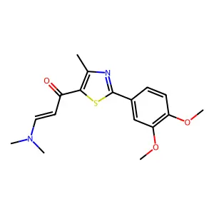 (E)-1-[2-(3,4-dimethoxyphenyl)-4-methyl-1,3-thiazol-5-yl]-3-(dimethylamino)-2-propen-1-one structure