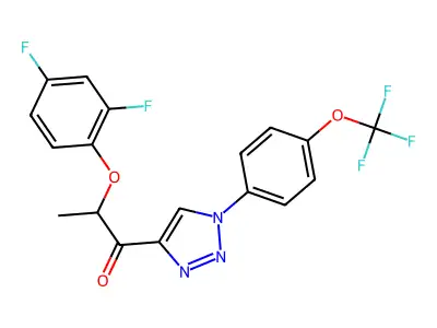 2-(2,4-difluorophenoxy)-1-[1-[4-(trifluoromethoxy)phenyl]triazol-4-yl]propan-1-one structure