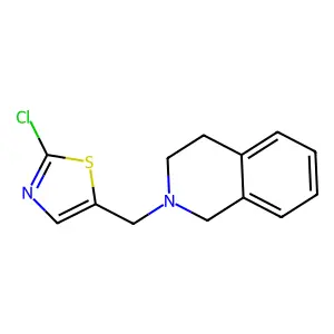 2-[(2-Chloro-1,3-thiazol-5-yl)methyl]-1,2,3,4-tetrahydroisoquinoline structure
