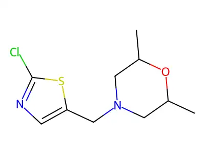 4-[(2-Chloro-1,3-thiazol-5-yl)methyl]-2,6-dimethylmorpholine structure