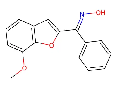 N-[(7-methoxy-1-benzofuran-2-yl)-phenylmethylidene]hydroxylamine structure