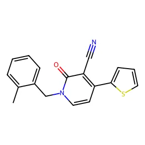 1-(2-Methylbenzyl)-2-oxo-4-(2-thienyl)-1,2-dihydro-3-pyridinecarbonitrile structure