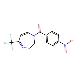 (4-nitrophenyl)[5-(trifluoromethyl)-2,3-dihydro-1H-1,4-diazepin-1-yl]methanone structure