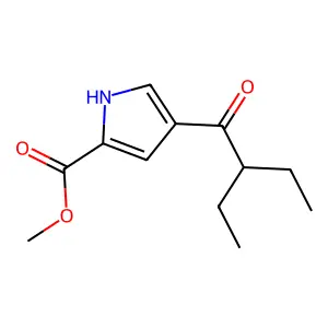 methyl 4-(2-ethylbutanoyl)-1H-pyrrole-2-carboxylate structure