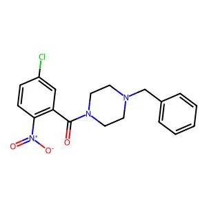 (4-Benzylpiperazino)(5-chloro-2-nitrophenyl)methanone structure