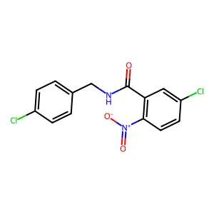 5-chloro-N-(4-chlorobenzyl)-2-nitrobenzenecarboxamide structure