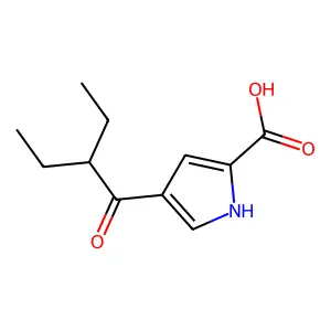 4-(2-ethylbutanoyl)-1H-pyrrole-2-carboxylic acid structure