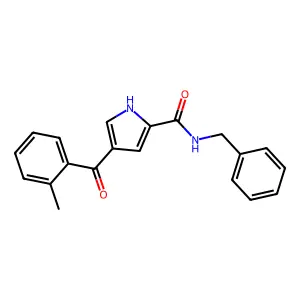N-benzyl-4-(2-methylbenzoyl)-1H-pyrrole-2-carboxamide structure