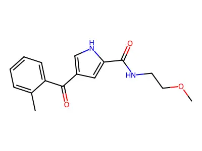 N-(2-methoxyethyl)-4-(2-methylbenzoyl)-1H-pyrrole-2-carboxamide structure