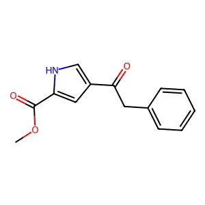 methyl 4-(2-phenylacetyl)-1H-pyrrole-2-carboxylate structure
