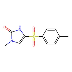 1-methyl-4-[(4-methylphenyl)sulfonyl]-1,3-dihydro-2H-imidazol-2-one structure