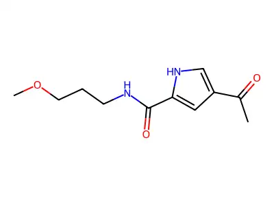 4-acetyl-N-(3-methoxypropyl)-1H-pyrrole-2-carboxamide structure