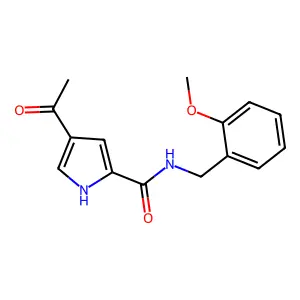 4-acetyl-N-[(2-methoxyphenyl)methyl]-1H-pyrrole-2-carboxamide structure