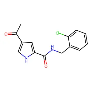 4-acetyl-N-[(2-chlorophenyl)methyl]-1H-pyrrole-2-carboxamide structure