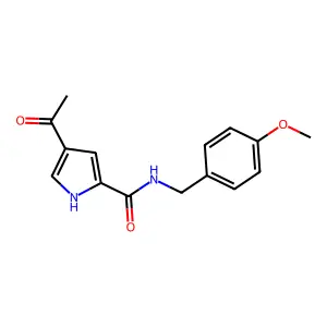 4-acetyl-N-[(4-methoxyphenyl)methyl]-1H-pyrrole-2-carboxamide structure