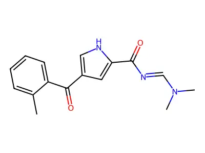 N-[(E)-(dimethylamino)methylidene]-4-(2-methylbenzoyl)-1H-pyrrole-2-carboxamide structure