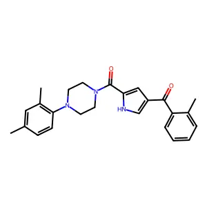 [4-(2,4-dimethylphenyl)piperazino][4-(2-methylbenzoyl)-1H-pyrrol-2-yl]methanone structure