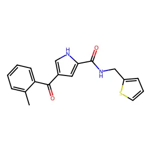 4-(2-methylbenzoyl)-N-(2-thienylmethyl)-1H-pyrrole-2-carboxamide structure