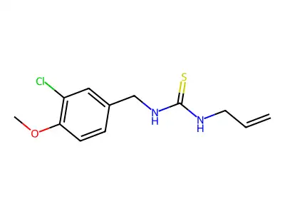 N-allyl-N'-(3-chloro-4-methoxybenzyl)thiourea structure