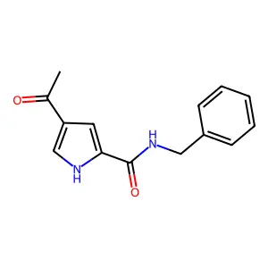 4-acetyl-N-benzyl-1H-pyrrole-2-carboxamide structure